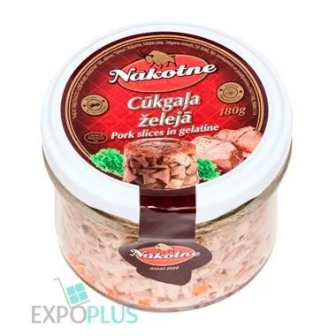 NAKOTNE CUKGALA ZELEJA PLAKJES VARKENSVLEES EN GELATINE