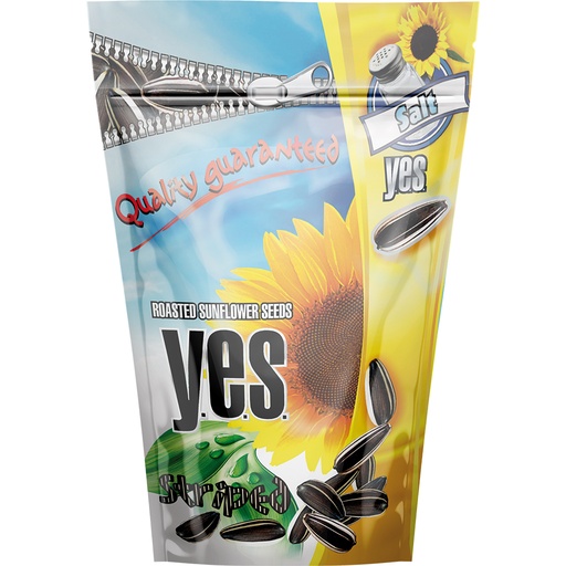 Полосатые подсолнечные семечки "YES", жарненые и соленые