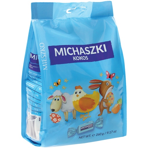 "MICHASZKI Kokos“ Ароматизированые кокосовые конфеты в какао