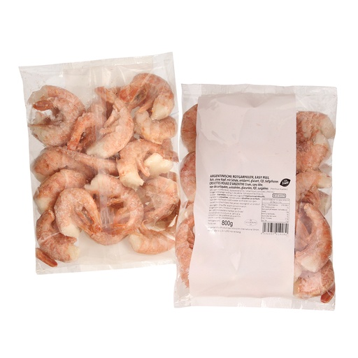 Аргентинские красные креветки, сырые, не очищенные, без голо