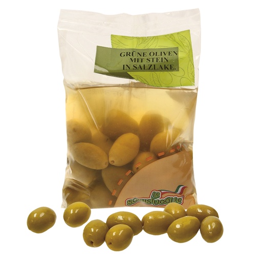 Зелёные оливки с косточкой в ​​рассоле