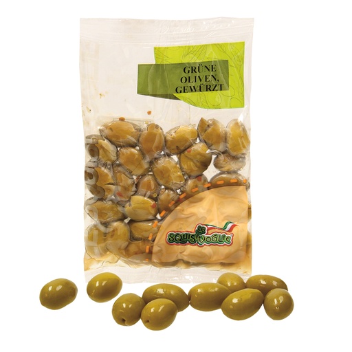 Зелёные оливки со специями