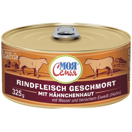 "MOJA SEMJA" gestoofd rundvlees. Met toevoeging van kippenhu