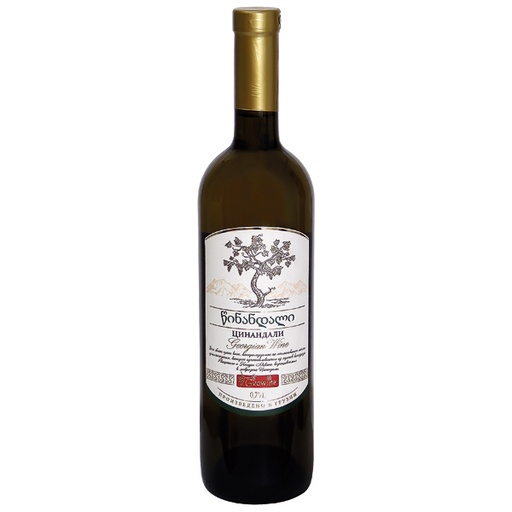 "Tsinandali" Wijn uit Georgië wit, droog, 12,5% vol.