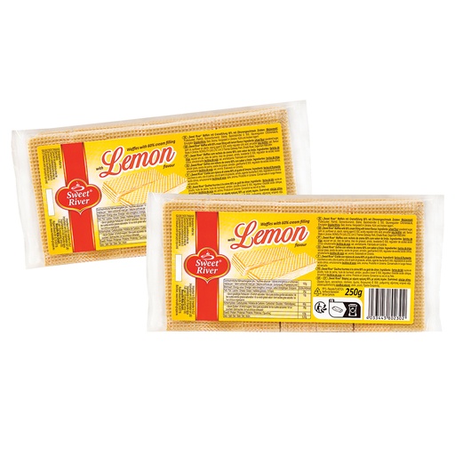 Wafels met crèmevulling met citroensmaak