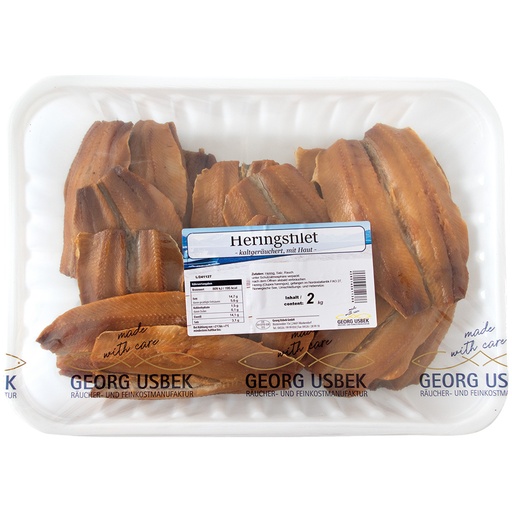 Haringfilet koudgerookt, met huid