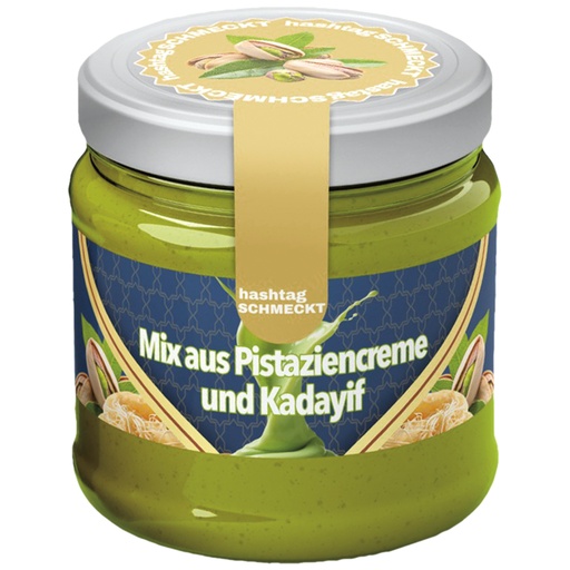Pistachencrème met geroosterde deegdraden "Kadayif"
