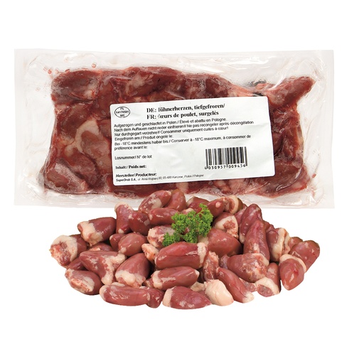 Diepgevroren kippenhartjes