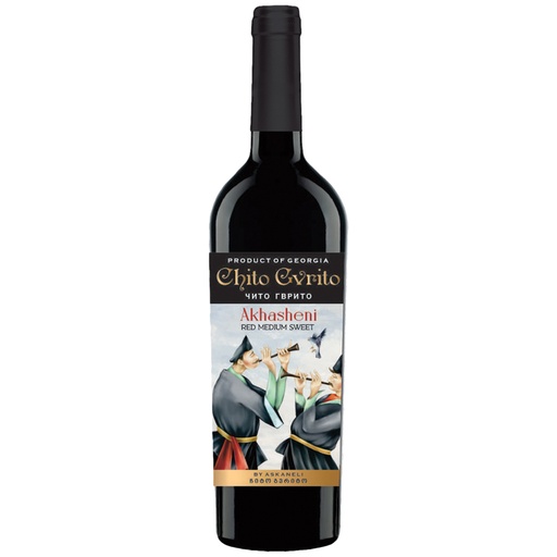 "CHITO GVRITO" Ахашени вино из Грузии, красное полусладкое,