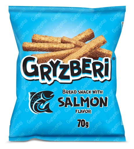 "GRYZBERI" Сухарики со вкусом лосося