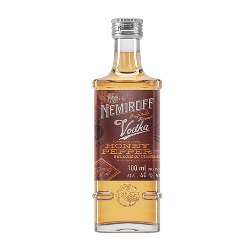 Aromatiserende Vodka "Nemiroff - Honing en Peperoni" met kleurstof 40% vol.