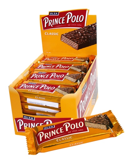 Вафельный батончик "Prince Polo classic" с какао содержащим кремом в шоколаде