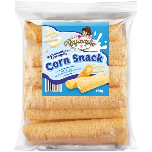 Maisknabbelproduct met vulling