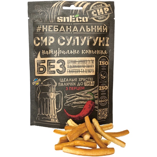 "SULUGUNI" Cырные палочки сушёные, копчёные, острые