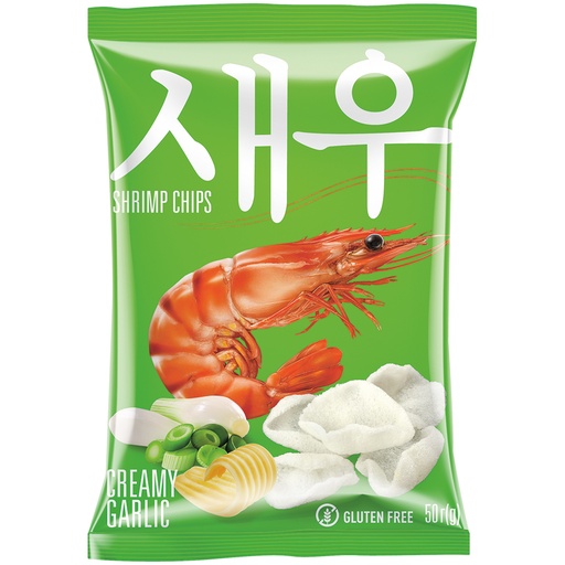 "SHRIPS" Чипсы из тапиоки с креветками со вкусом чеснока и с