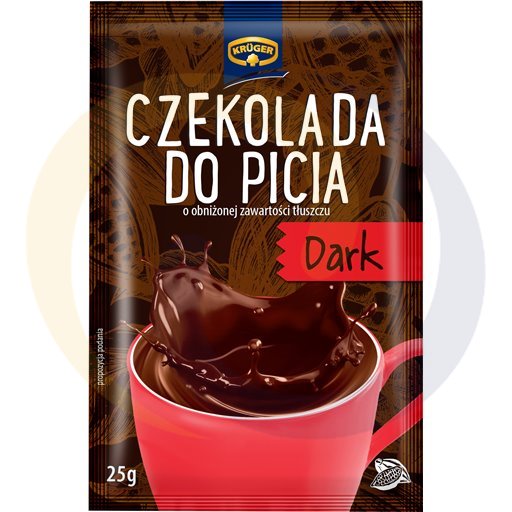 krüger donkere magere drinkchocolade 25 g