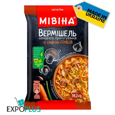 MIVINA NOODLES MUSHROOMS/VEG/GREENS(24X59.2G)