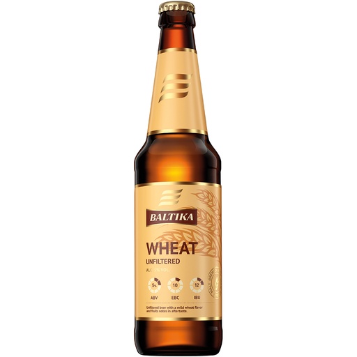 Licht bier "Baltika Weizen", ondoorzichtig 5,0% vol.