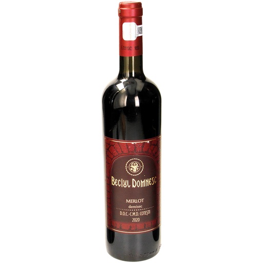 Vin rosu demi-sec, 13,5 % vol.
