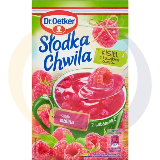 Dr.Oetker Zoet Moment frambozen kissel met stukjes fruit