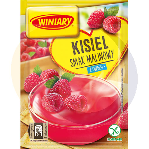 Winiary Frambozensmaak Zachte Gelatine met Suiker 77 g