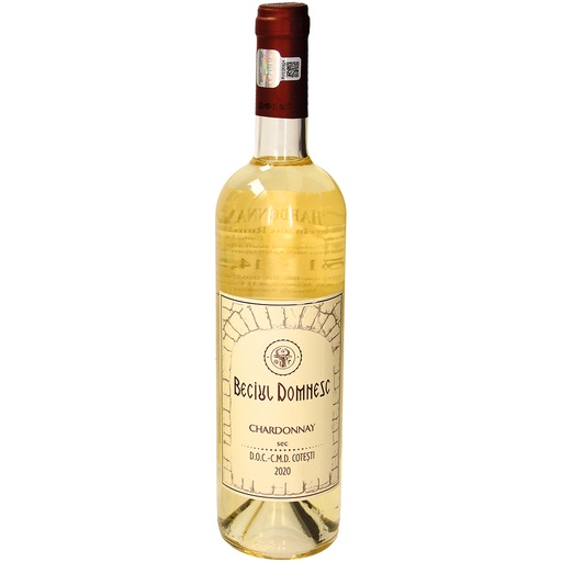 Witte wijn "Chardonnay" uit Roemenië, droog, 14,5 % vol.