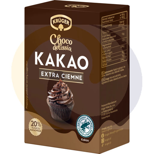 Extra donkere cacao 20% 80g Kruger