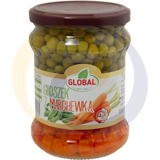 Горошек и морковь 0,5л/480г Глобал