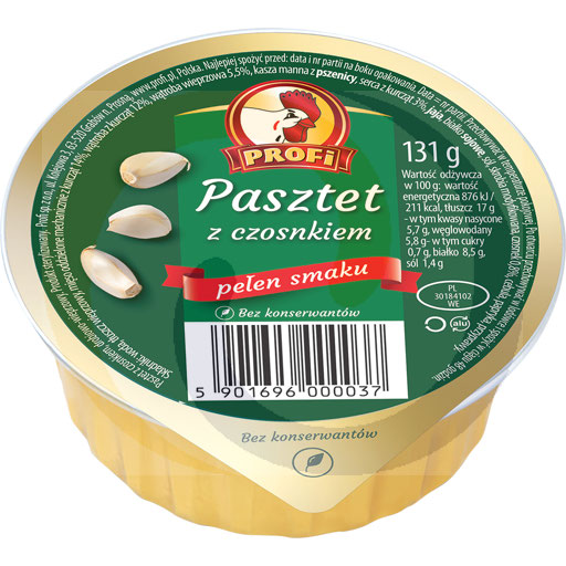 Profi Wielkopolski Paté met Gevogelte en Knoflook 131g