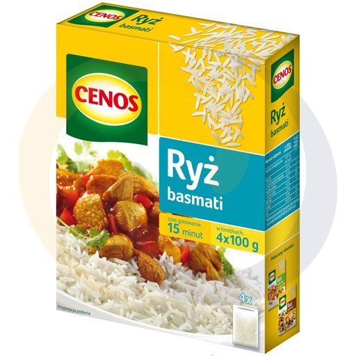 Ценос басмати рис 400 г (4 пакета)