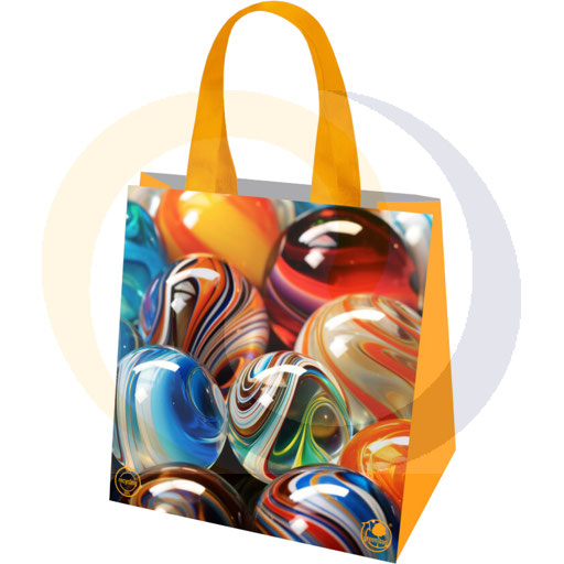 PP Geweven Zak Gekleurde Ballen 34x34x22 26l/100st GAM