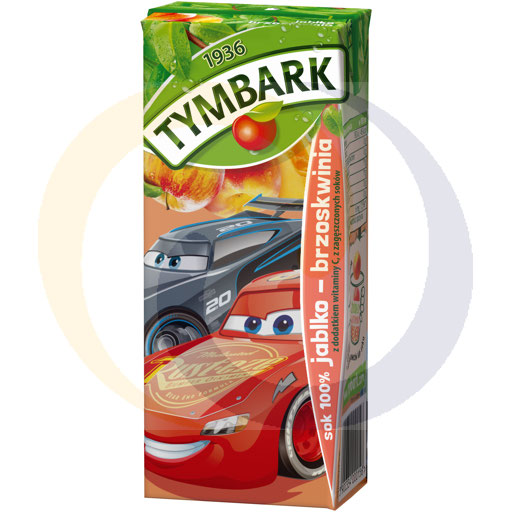 Tymbark 100% appel-perziksap 0,2l