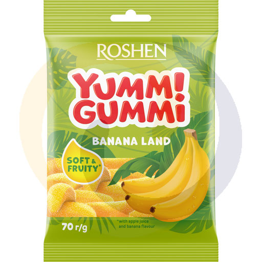 Yummi Gummi Бananовые желейные конфеты 70г Рошен