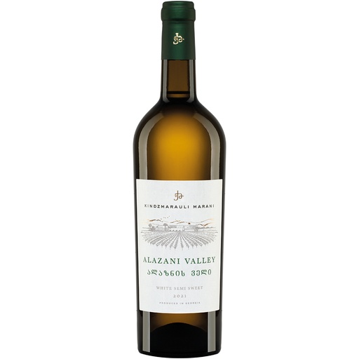 Alazani Valley witte wijn uit Georgië, zoet 12% vol.