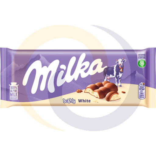 Милка Баббли Белый Альпийский Шоколад с Молоком 95 г