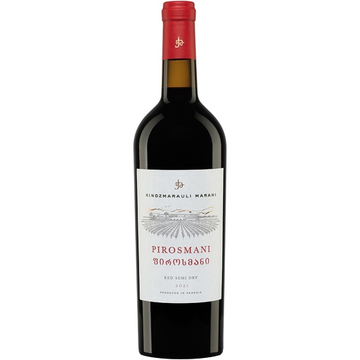 Pirosmani uit Georgië, rode wijn, halfdroog 12,5 % vol.