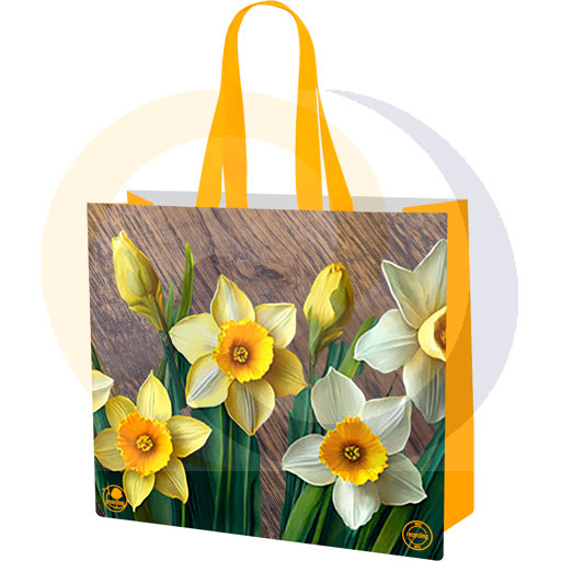 Geweven tas narcissen 33l