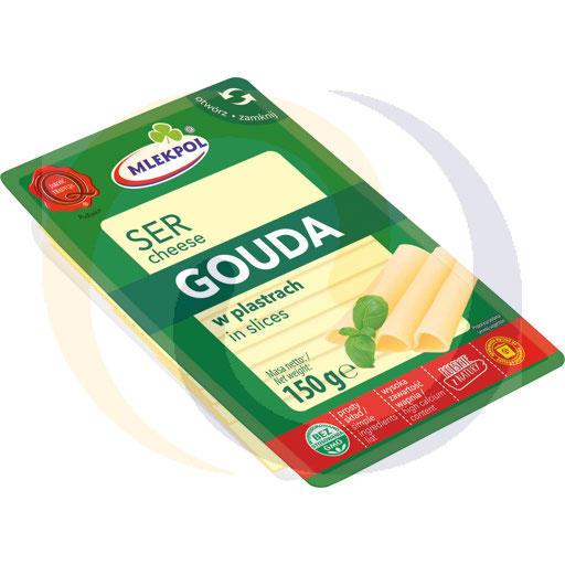 Mlekpol Gouda kaasplakjes 150g