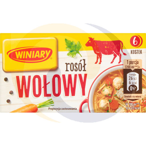 Бульонные кубики Winiary из говядины 60 г (6 штук)
