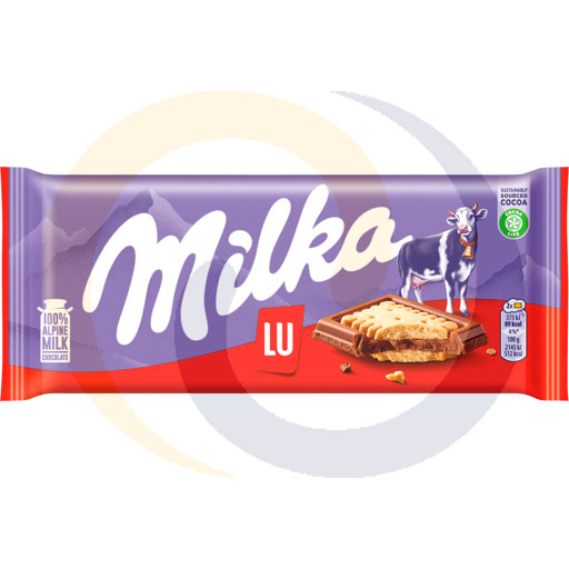 Шоколад молочный Milka с печеньем 87 г