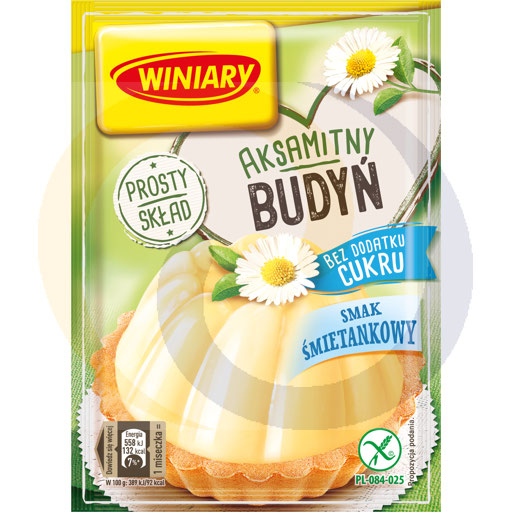 Zijdezachte pudding zonder toegevoegde suiker, room smaak