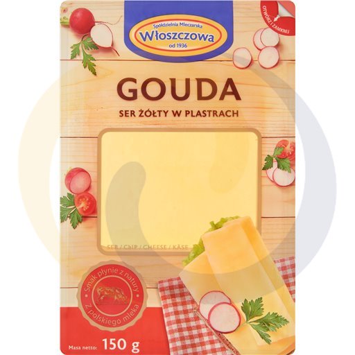 Włoszczowa Gouda kaasplakken hersluitbaar 150g