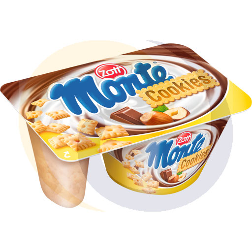 Монте с хрустящими печеньками 125 г Zott