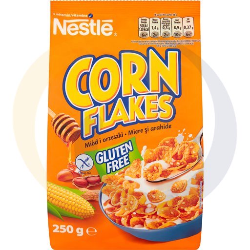 Nestlé Maïsvlokken Honing en Noten Knapperige Maïsvlokken 250 g