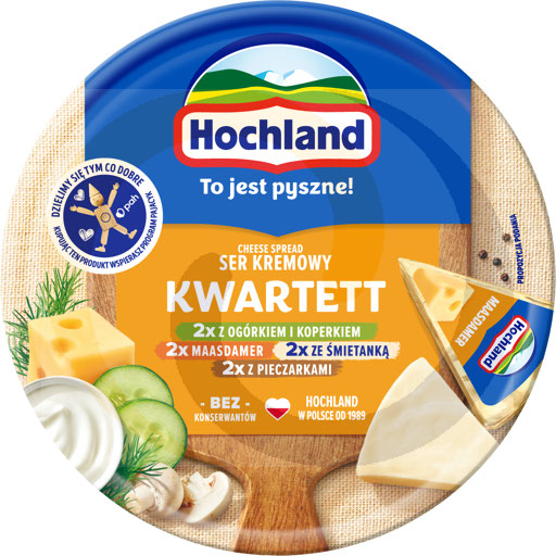 Hochland smeltkaas in rondje Quartett 180g