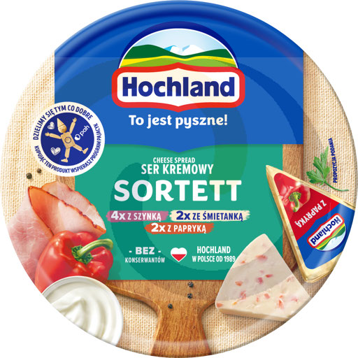 Сырный крем Hochland Sortett в порциях 180 г