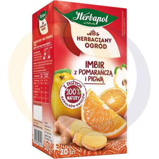 Herbapol thee met gember sinaasappel en kweeperen 50g