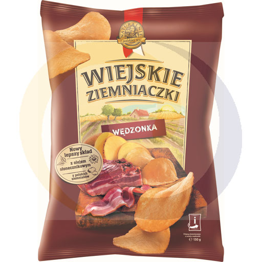 Крустящие картофельные чипсы "Деревенские" Копченый картофел