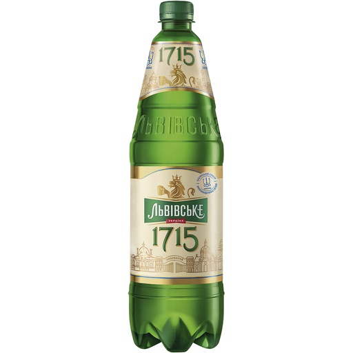 Украинское пиво "Львов 1715" светлое, пастеризованное.