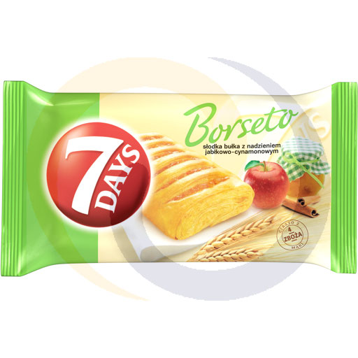 7 дней Борсето сладкая булочка с яблоком и корицей, 80 г